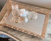 Load image into Gallery viewer, Gold Mirrored Vanity Tray