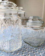 Load image into Gallery viewer, Three Piece Glass Canister Set