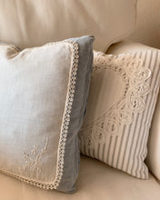 Load image into Gallery viewer, Embroidered Flower Doily Pillow Sham