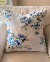 Load image into Gallery viewer, Large Blue Floral Pillows