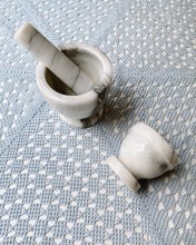Load image into Gallery viewer, White Grey Marble Mortar