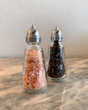 Load image into Gallery viewer, Etched Glass Salt + Pepper Shakers