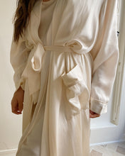 Load image into Gallery viewer, Cream Silk Robe + Slip Set