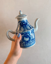 Load image into Gallery viewer, White and Blue Teapot