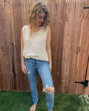 Load image into Gallery viewer, Cream Simple Tank