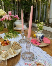 Load image into Gallery viewer, Glass Rose Candle Stick Holder