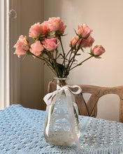 Load image into Gallery viewer, Glass Rose Etched Vase