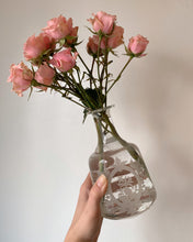Load image into Gallery viewer, Glass Rose Etched Vase