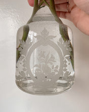 Load image into Gallery viewer, Glass Rose Etched Vase