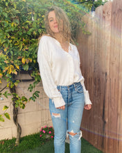 Load image into Gallery viewer, White Knitted Cardigan