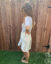 Load image into Gallery viewer, Tiny Daisy Cream Slip Skirt