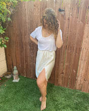 Load image into Gallery viewer, Tiny Daisy Cream Slip Skirt