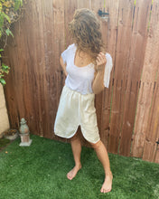 Load image into Gallery viewer, Tiny Daisy Cream Slip Skirt