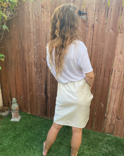 Load image into Gallery viewer, Tiny Daisy Cream Slip Skirt