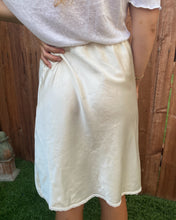 Load image into Gallery viewer, Tiny Daisy Cream Slip Skirt