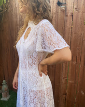 Load image into Gallery viewer, White Lace Button Up Dress