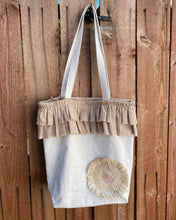 Load image into Gallery viewer, Brown Ruffle Market Bag