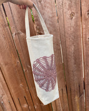 Load image into Gallery viewer, Wine Stained Flower Wine Tote