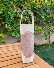 Load image into Gallery viewer, Wine Stained Flower Wine Tote