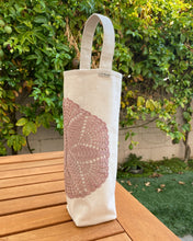 Load image into Gallery viewer, Wine Stained Flower Wine Tote