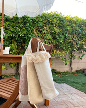 Load image into Gallery viewer, Wine Stained Flower Wine Tote