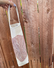 Load image into Gallery viewer, Wine Stained Flower Wine Tote