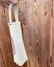 Load image into Gallery viewer, Wine Stained Flower Wine Tote