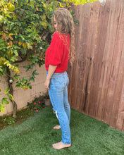 Load image into Gallery viewer, Red Short Sleeved Sweater