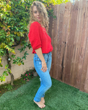 Load image into Gallery viewer, Red Short Sleeved Sweater