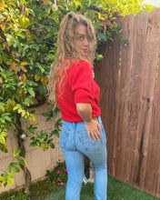 Load image into Gallery viewer, Red Short Sleeved Sweater