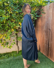 Load image into Gallery viewer, Silk Navy Blue Robe
