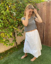 Load image into Gallery viewer, White Cotton Lace Skirt