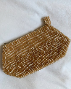 Champagne Beaded Clutch