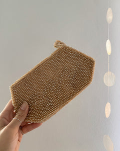 Champagne Beaded Clutch