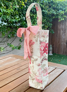 Pink Rose Wine Tote