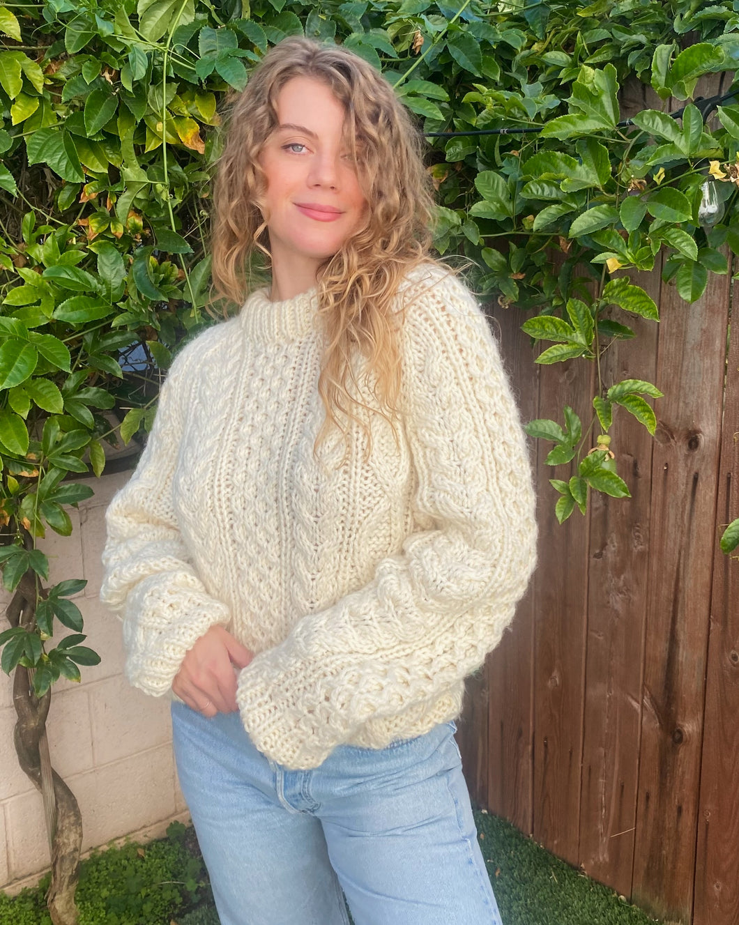 Hand Knit Fisherman Sweater