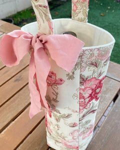 Pink Rose Wine Tote