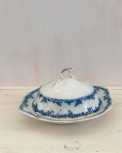 Blue Floral Butter Dish