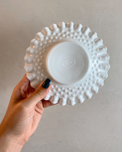 Hobnail Milk Glass Mayonnaise Bowl