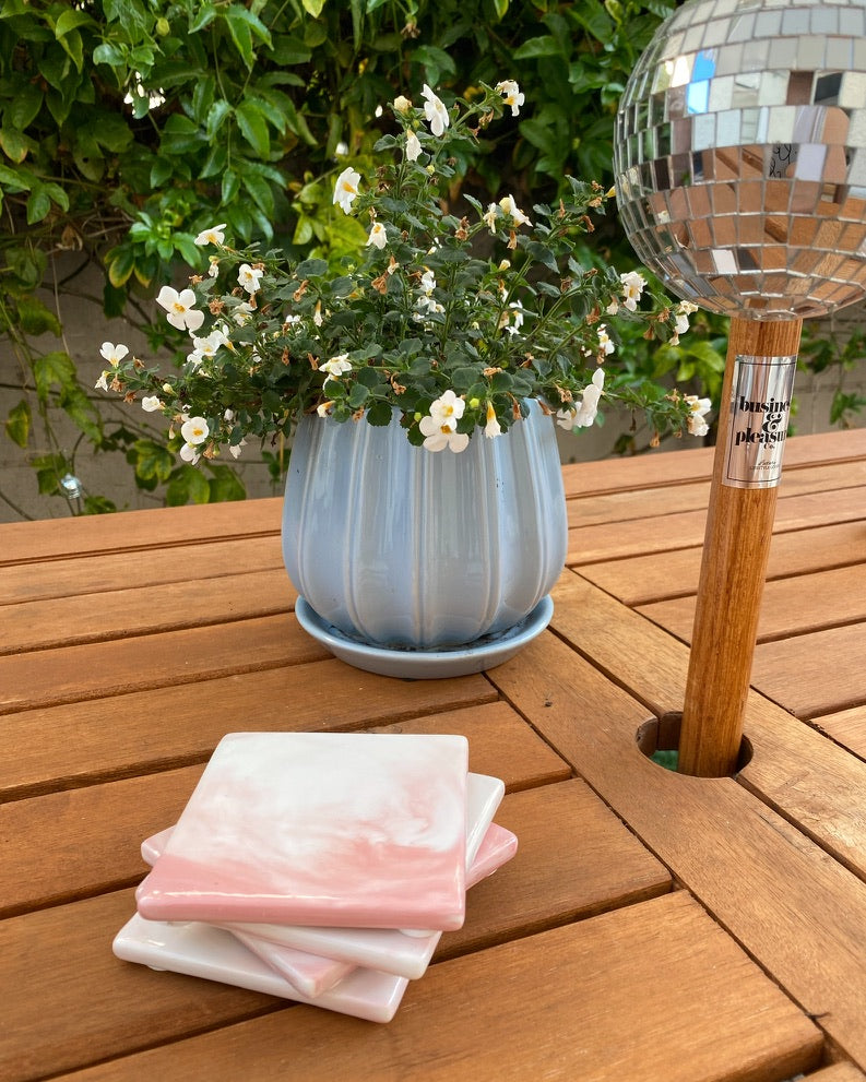 Pink Swirl Coasters