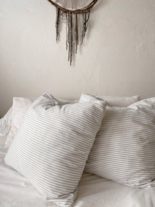 Grey Stripe Pillow Sham