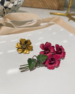 Pink Poppy Bouquet Pin