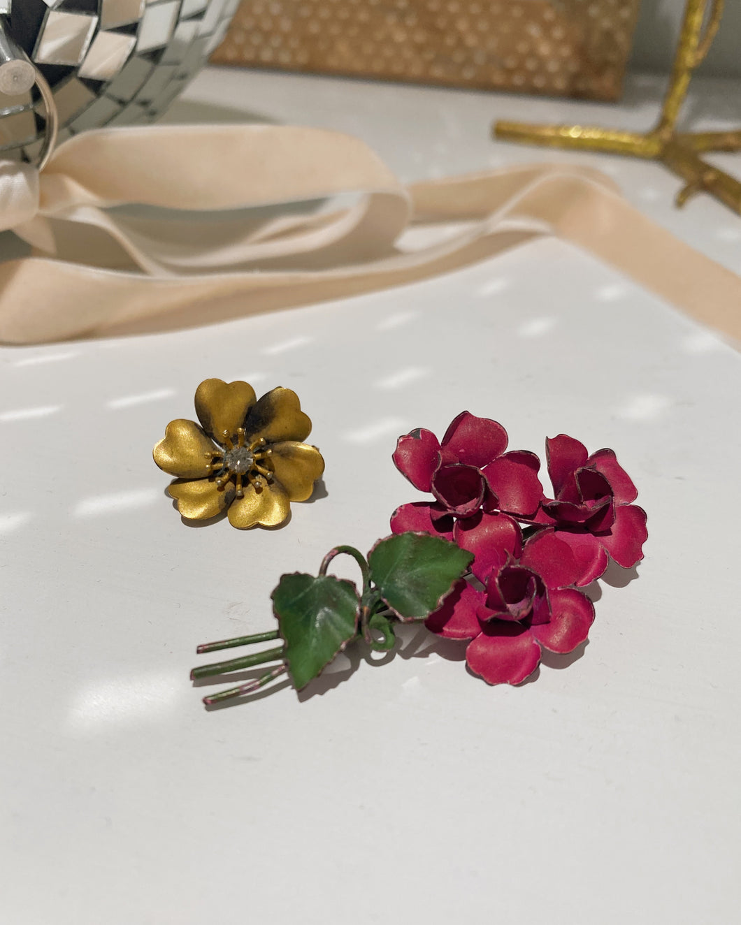 Pink Poppy Bouquet Pin