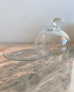 Etched Glass Plate with Lid