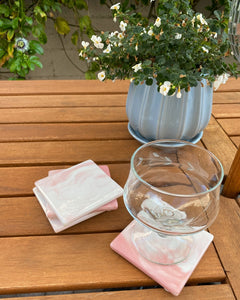 Pink Swirl Coasters