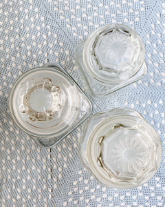 Three Piece Glass Canister Set