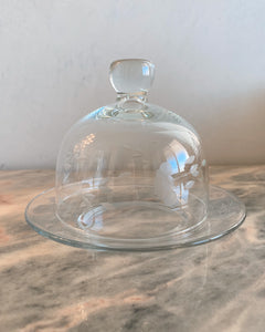 Etched Glass Plate with Lid