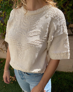 Cream Short Sweater