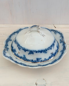 Blue Floral Butter Dish