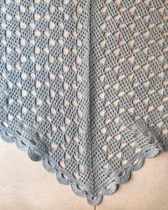 Dusty Blue Crochet Doily